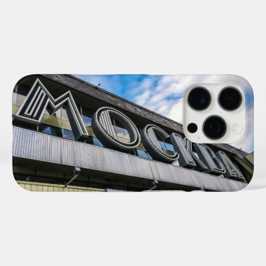 Teken van het treinstation van Moskou Case-Mate iPhone Case (Achterkant (horizontaal))