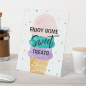 Teken van Ice Cream Party dessert Table Party - Su Reclamebord Met Voetstuk (Insitu)