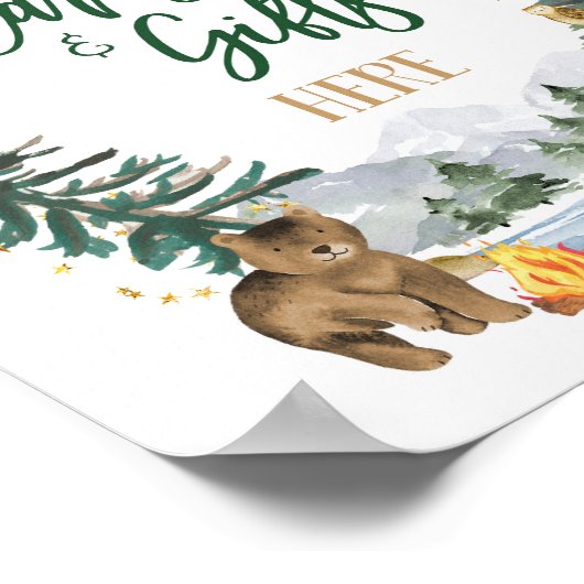 Teken van kaarten en cadeautjes poster (Hoek)