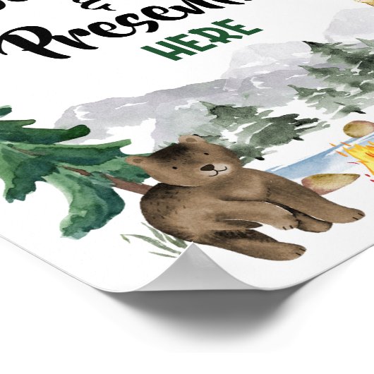 Teken van kaarten en cadeautjes poster (Hoek)