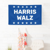 Teken van Kamala Harris Tim Walz Yard Spandoek (Insitu)