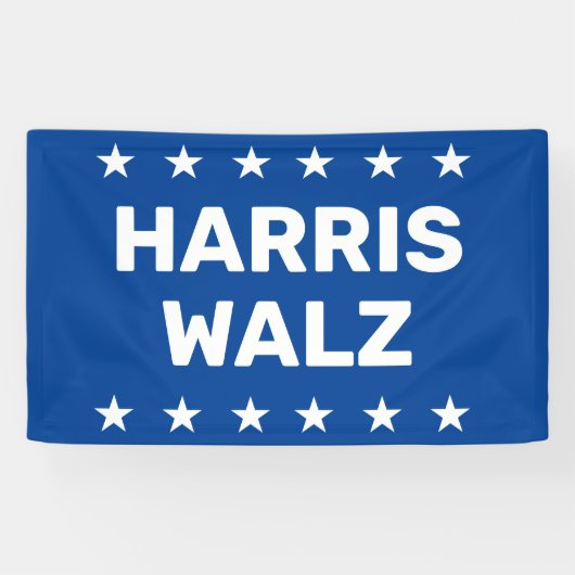 Teken van Kamala Harris Tim Walz Yard Spandoek (Horizontaal)