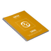 Teken van kanker astrologie notitieboek (Rechterzijde)