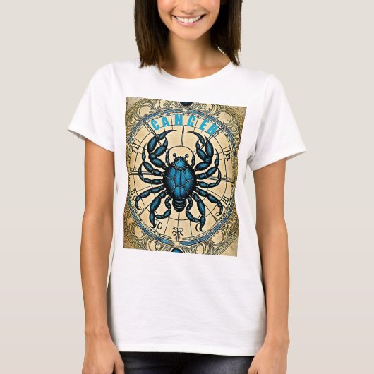 Teken van kanker astrologie t-shirt (Voorkant)