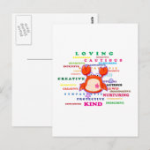 Teken van kankerdierentuin briefkaart (Voorkant / Achterkant)