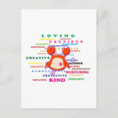 Teken van kankerdierentuin briefkaart (Voorkant)