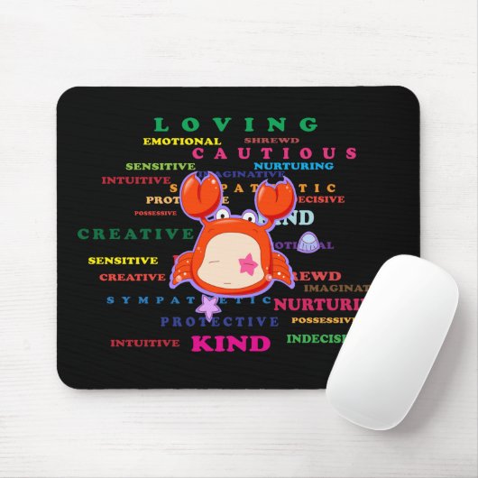 Teken van kankerdierentuin muismat (Met muis)