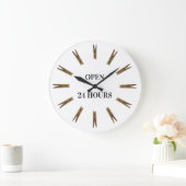 Teken van kantooruren wasgoed grote klok (Huis)