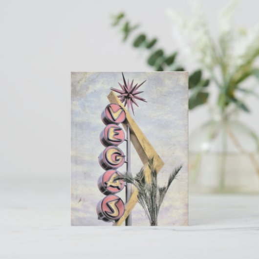 Teken van Las Vegas Retro Nevada Las Vegas Briefkaart (Staand voorkant)