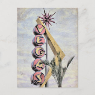 Teken van Las Vegas Retro Nevada Las Vegas Briefkaart
