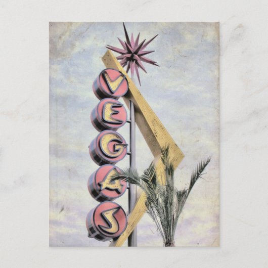 Teken van Las Vegas Retro Nevada Las Vegas Briefkaart (Voorkant)