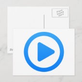 Teken van mediaspeler briefkaart (Voorkant / Achterkant)