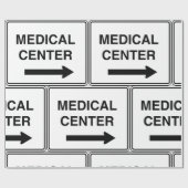 Teken van medisch centrum cadeaupapier (Vlak)