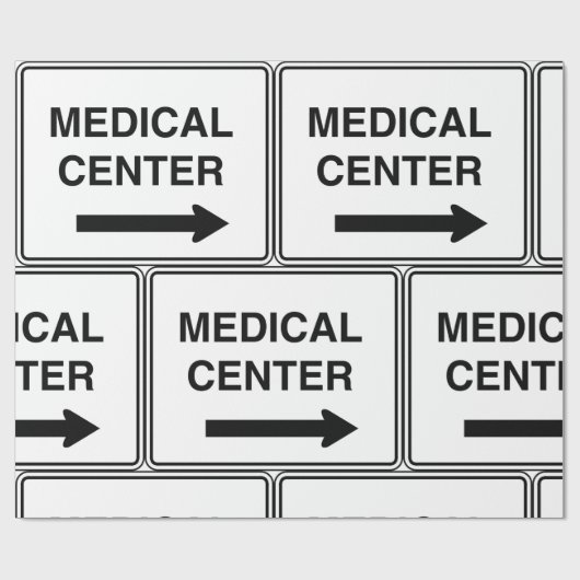 Teken van medisch centrum cadeaupapier (Vlak)