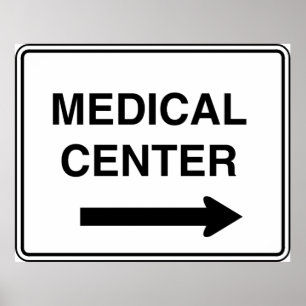 Teken van medisch centrum poster