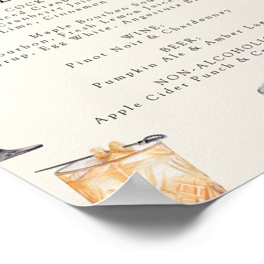 Teken van menubalk van Thanksgiving Poster (Hoek)