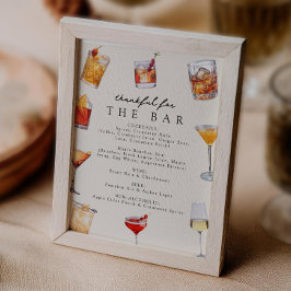 Teken van menubalk van Thanksgiving Poster