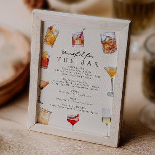 Teken van menubalk van Thanksgiving Poster
