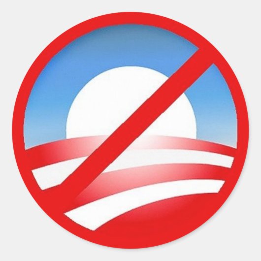 Teken van Nobama Ronde Sticker (Voorkant)