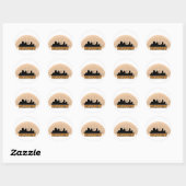 Teken van Oklahoma City Ronde Sticker (Vel)