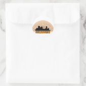 Teken van Oklahoma City Ronde Sticker (Tas)