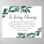 Teken van overvloedig bruiloftsgroen als herdenkin poster (Voorkant)