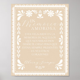 Teken van Papel Picado Esta Vela Arde Memoria Letr Poster