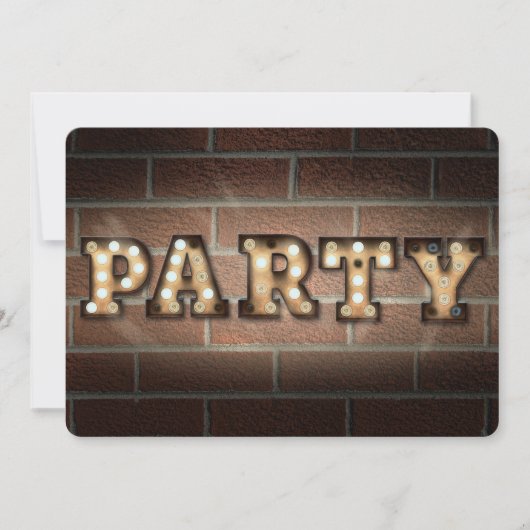 Teken van partij in selectiekader licht op bakstee kaart (Voorkant)