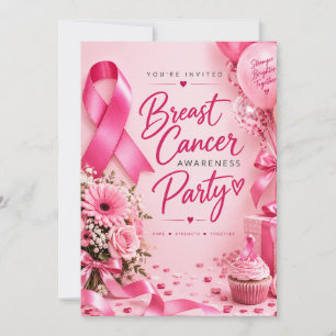 Teken van Pink Ribbon tegen Borstkanker Kaart