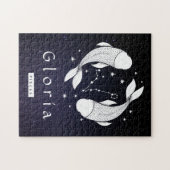 Teken van Pisces Fish Celestial en Cosmic Horoscop Legpuzzel (Horizontaal)