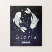 Teken van Pisces Fish Celestial en Cosmic Horoscop Legpuzzel (Verticaal)