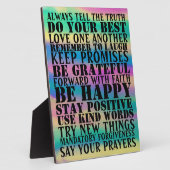 teken van positieve gezegden Plaque Fotoplaat (Zijkant)