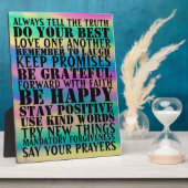 teken van positieve gezegden Plaque Fotoplaat (Zijkant)