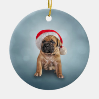 Teken van puppy Cane Corso in het rode pet van de Keramisch Ornament