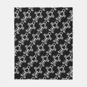 Teken van stitched stick | Schattigee minimalist Fleece Deken (Voorkant)