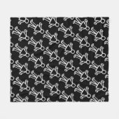 Teken van stitched stick | Schattigee minimalist Fleece Deken (Voorkant (Horizontaal))