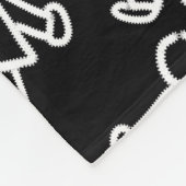 Teken van stitched stick | Schattigee minimalist Fleece Deken (Hoek)