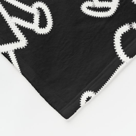 Teken van stitched stick | Schattigee minimalist Fleece Deken (Hoek)