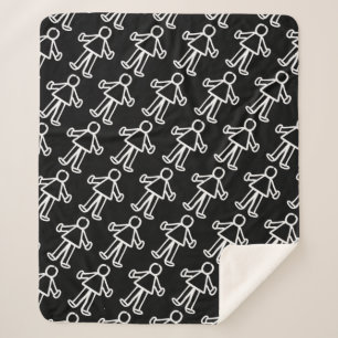 Teken van stitched stick Schattigee minimalist Sherpa Deken