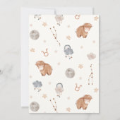 Teken van Taurus-dierenriem baby shower Kaart (Achterkant)