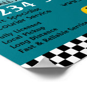 Teken van taxicabine Adverteren Poster (Hoek)