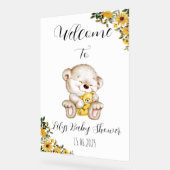 Teken van teddybeer-acryl-baby shower acryl bord (Hoek)