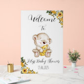 Teken van teddybeer-acryl-baby shower acryl bord (Huwelijk)