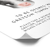 Teken van tijdcapsule | Koe Boy Verjaardagsfeestje Poster (Hoek)