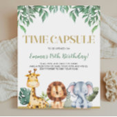 Teken van tijdcapsule | Wild ONE verjaardagsfeestj Poster