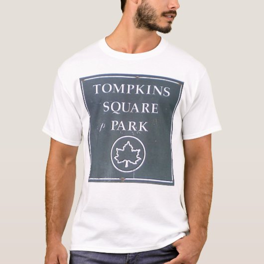 Teken van Tompkins Square Park New York City T-shirt (Voorkant)