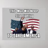 Teken van Trump Fight Yard Poster (Voorkant)