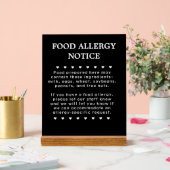 Teken van voedselallergie acryl bord (Huwelijk)