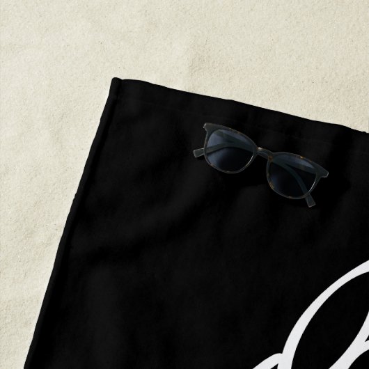 Teken van zwarte en witte paarden strandlaken (In situ)