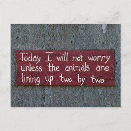 Teken "Vandaag maak ik me geen zorgen" Briefkaart